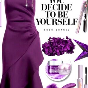 Women's Stunning One-Shoulder Side Pleat Ruffle Gown Eliza j dress size 4